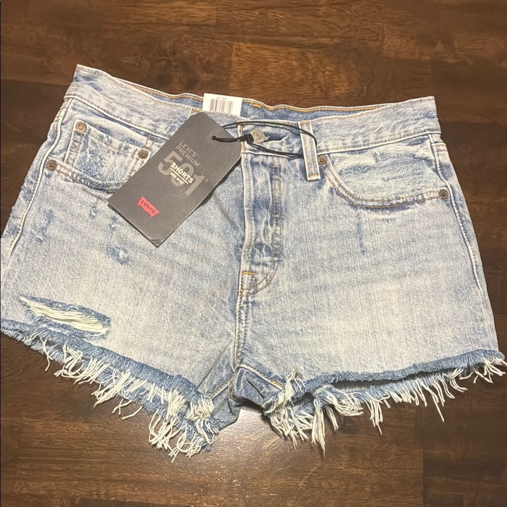 Levi's Women's Light Blue Denim Shorts